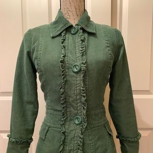 SALE**Trucco Green Corduroy Fitted Jkt - Spain- XS